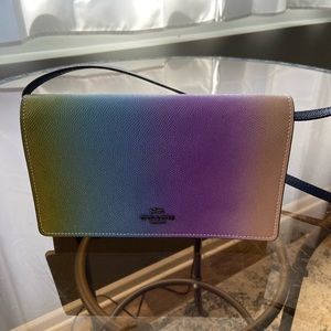NWT Coach crossbody rainbow
